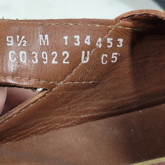 Cole Haan x Nike Air Fisherman Sandals Mens 9.5 Brown Leather Closed Toe Buckle - Picture 7 of 15